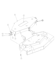 Cover Assembly Diagram and Parts List for H1748 55AE3D4S750-WAM Cub Cadet Lawn Mower